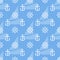 Seamless sea pattern of anchor, handweel and sailboat shape. Vector