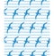 Seamless sea pattern with seagull and cyan waves on white