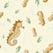 Seamless Seahorse Repeat Pattern