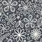 Seamless shabby floral hand-drawn curly pattern