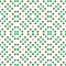 Seamless shamrock background pattern with red heart leaf, Saint Patrick\'s day