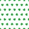 Seamless shamrock pattern in white and green