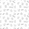 Seamless shopping sale pattern on white background