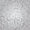 Seamless silver swirls floral wallpaper pattern