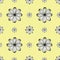 Seamless simple floral pattern of graphic stylize flowers