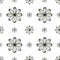 Seamless simple floral pattern of graphic stylize flowers on white background