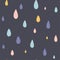 Seamless simple pattern with raindrops