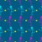 Seamless Skeletons and Star Blue Pink Pattern