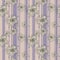 Seamless sketched flowers floral striped lined retro pattern