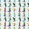 Seamless ski pattern