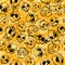 Seamless skull pattern for Halloween. Holidays wallpaper