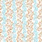 Seamless Slavic traditional pattern, embroidery on a white background. Vector illustration of blue and red plants for fabric, home