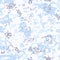 Seamless snow camouflage of pixel pattern