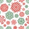 Seamless snowflake pattern in traditional christmas colors.