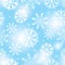 Seamless snowflakes background