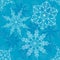 Seamless snowflakes pattern,