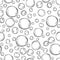 Seamless soap bubbles pattern. Vector hand drawn background