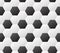 Seamless soccer black and white pattern. Vector sport background