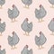 Seamless speckled hens pattern. Chicken bird