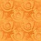 Seamless spiral pattern yellow orange overlaying shifty blurred