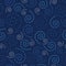 Seamless Spirals Dots Blue Background Abstract Pattern 1