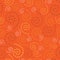 Seamless Spirals Dots Orange Yellow Background Abstract Pattern 1