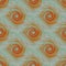 Seamless spirals pattern orange gray pink green