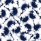 Seamless splash tie dye indigo pattern background.