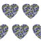 Seamless st. Valentines simple pattern with coloured print hearts on white background for wallpaper