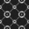 Seamless staggered geometric pattern with diagonal grid with silver steel gears