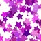 Seamless star background pattern - vector illustration from purple rounded pentagram stars with shadow effect