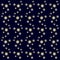 Seamless starry sky, yellow stars on dark blue