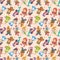 Seamless story people pattern