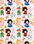 Seamless story people pattern