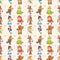 Seamless story people pattern