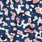 Seamless strange animal skin inspired surface pattern design for print.