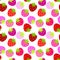 Seamless Strawberries Background