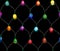 Seamless string of Christmas lights