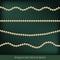 Seamless strings of beads set, decoration elements, vector