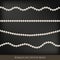 Seamless strings of beads set, decoration elements, vector