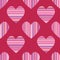 Seamless Striped Hearts