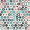 Seamless stylish geometric pattern. Vector illustration with concentric circles various color.