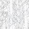 Seamless stylish pattern with hand drawn endless forest. Infinite black and white illustration