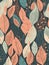 Seamless stylized pattern with leaves