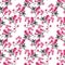 Seamless sumi-e sakura pattern.