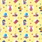 Seamless summer animal pattern