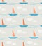 Seamless summer pattern with boats