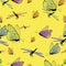 Seamless summer pattern. butterflies and