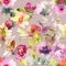 Seamless summer pattern with watercolor flowers