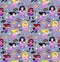 Seamless superhero girls background pattern in vector.